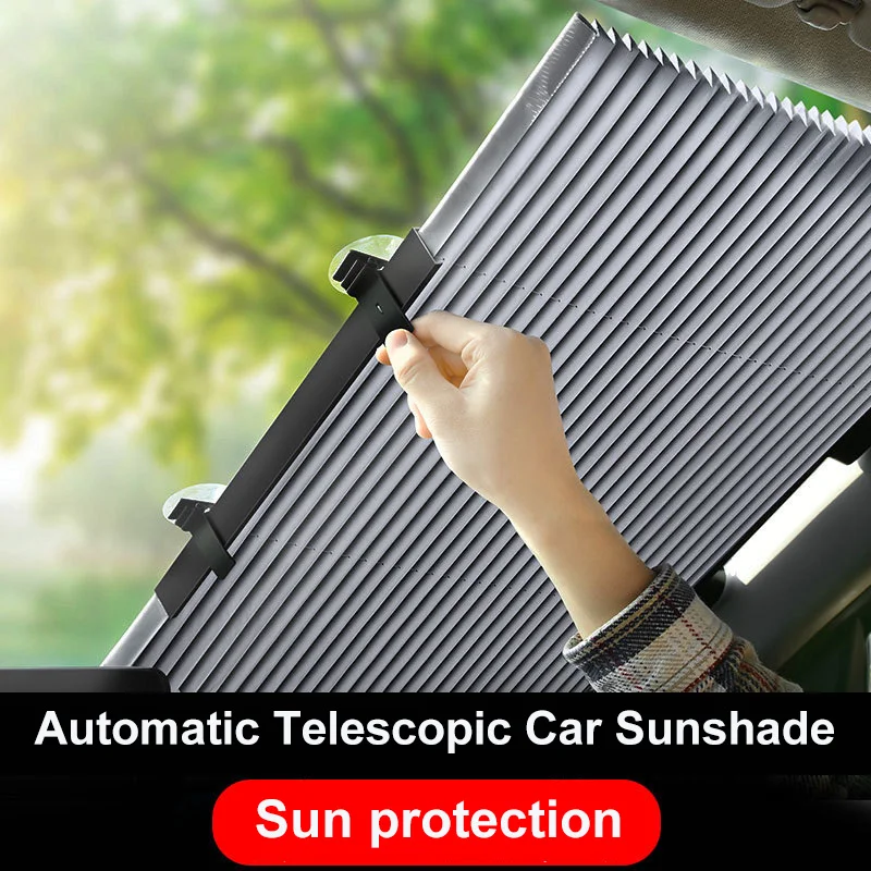 

Universal Automatic Telescopic Car Window Sunshade Parasol Coche Sun Visor Windshield Sunshade Cover Front Rear UV Protector