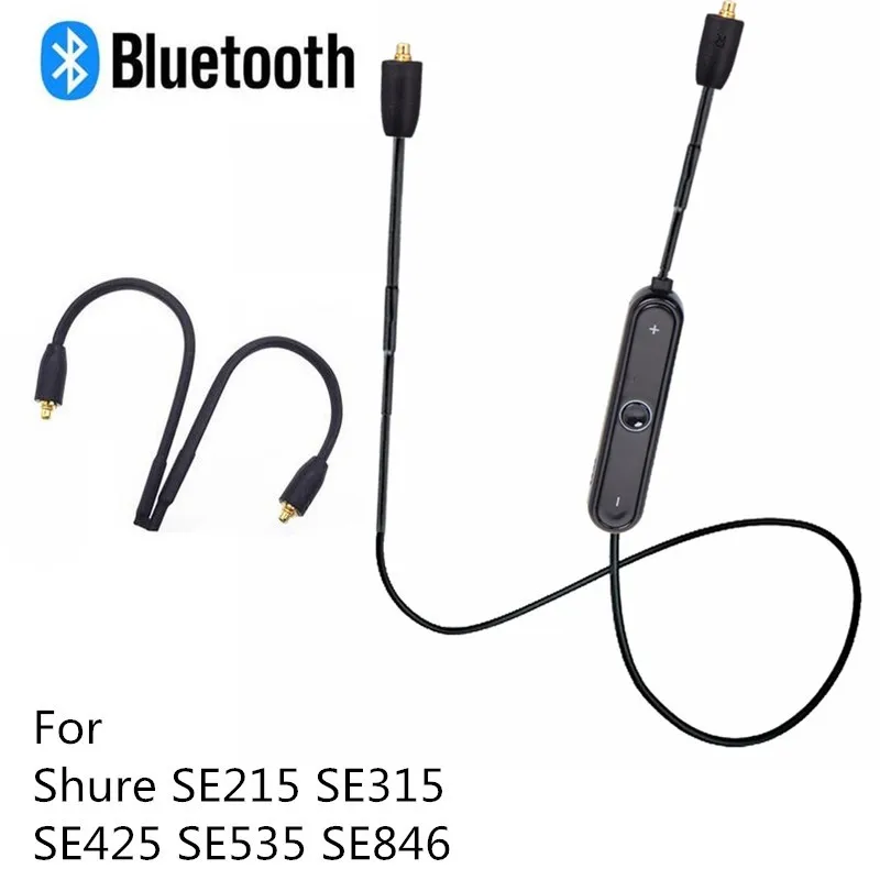 Cable de Audio de Actualizaci/ón Cable de Auriculares con Reemplazo de Micr/ófono para Shure SE215 SE425 SE535 Color : Negro