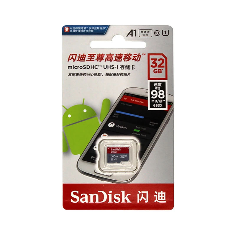 100% Оригинал Sandisk Карта Micro Sd Class10 TF card16gb 32 ГБ 64 ГБ 128 ГБ 80 МБ/с. карты памяти для samrtphone и настольный ПК