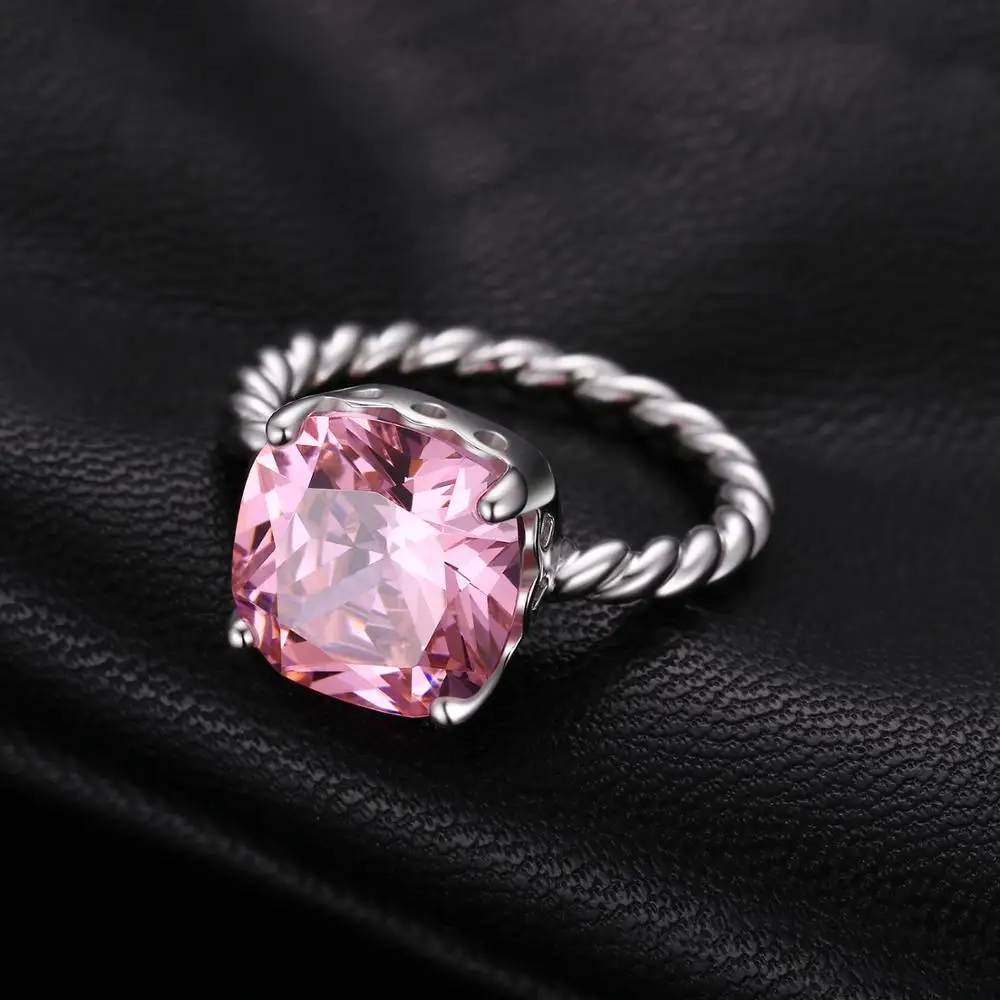 JewelryPalace Для женщин Дамы Подушка Огранки розовый кубический цирконий красивый