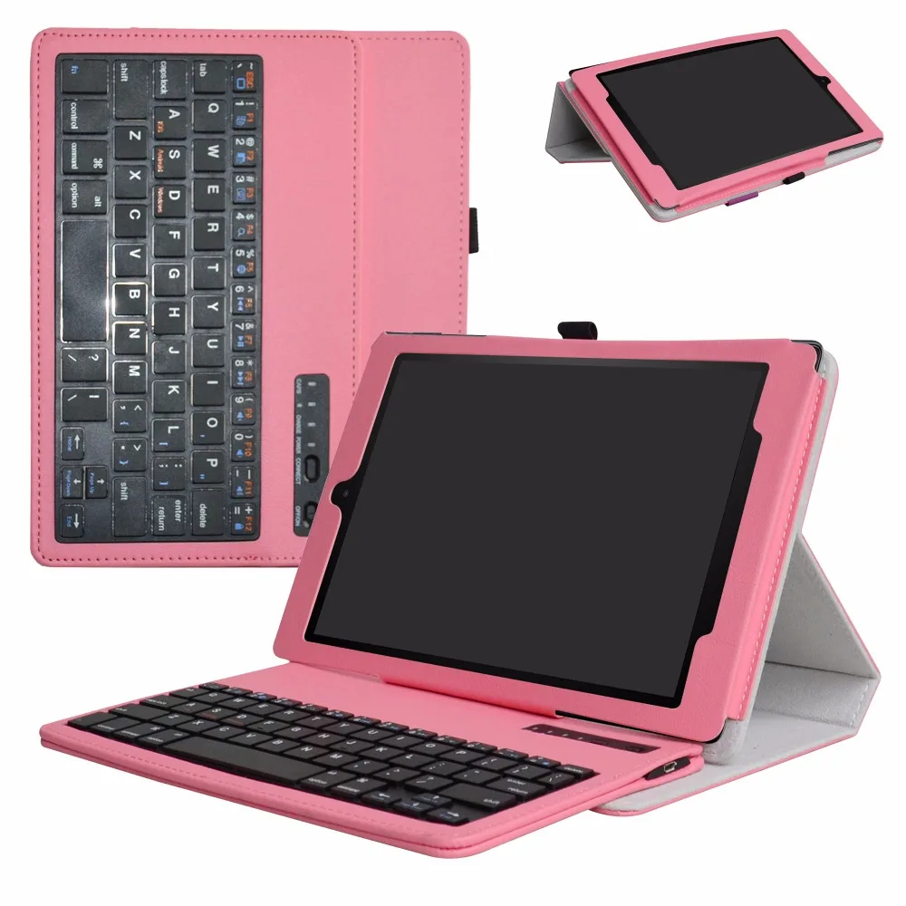  For All-New Amazon Fire HD 10 Tablet Case (7th Generation Removable Bluetooth Keyboard Case Portabl