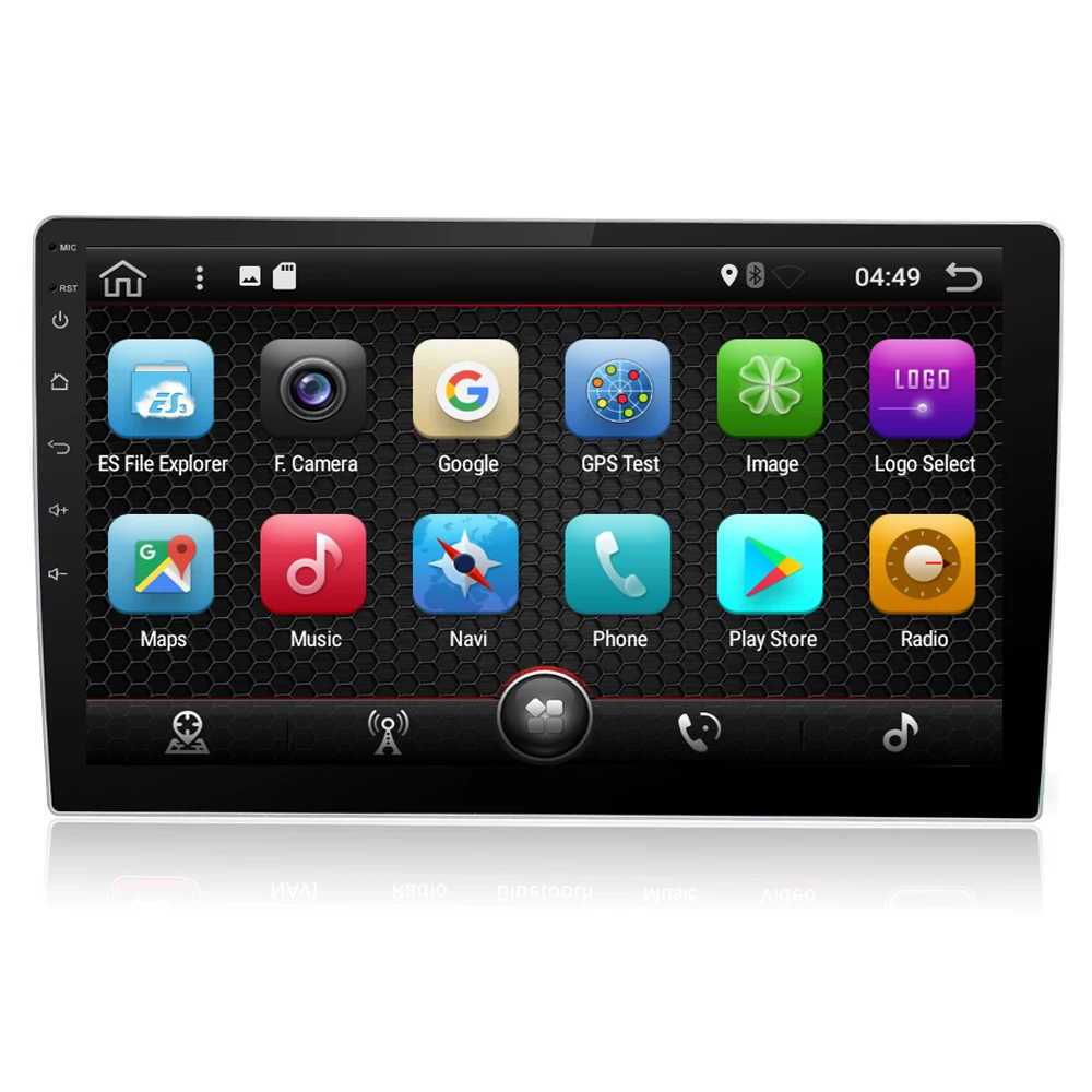 Clearance Eunavi 2 Din 9 inch Android 9.0 Universal Car Radio Stereo GPS Navigation Head Unit steering wheel control Octa core 1024*600 HD 1