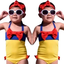 2 шт. Детские Одежда для детей; малышей; девочек Одежда заплыва одежда комплект бикини бантом Бретели для нижнего белья Одна деталь Лето Купальники для малышек ванный комплект ja25