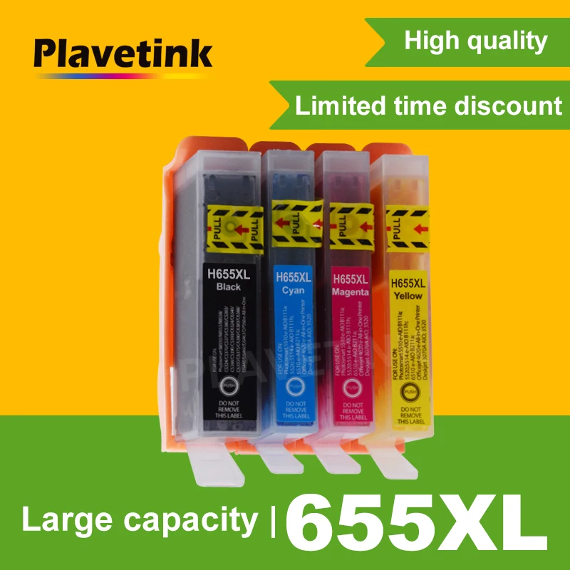 

Plavetink For HP 655 XL Compatible Ink Cartridge Replacement For HP 655 Deskjet 3525 5525 4615 4625 4525 6520 6525 Printer Ink