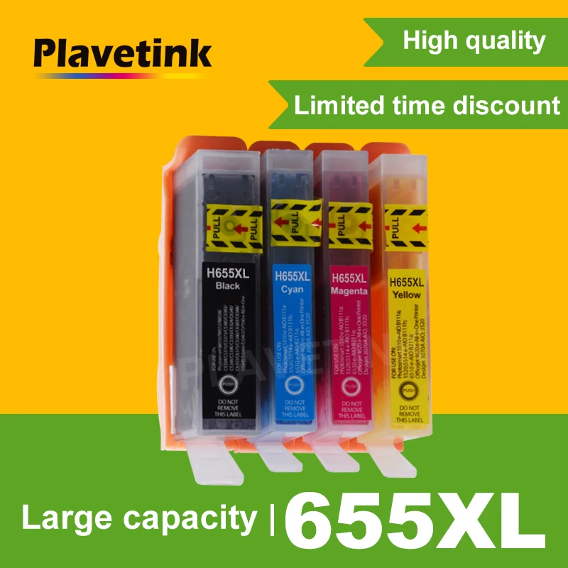 Plavetink For HP 655 XL Compatible Ink font b Cartridge b font Replacement For HP 655
