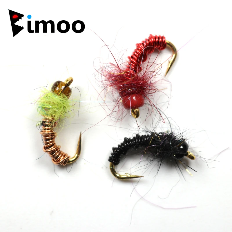 Set of 3 Olive Midge Flies Fly Fishing Size 16