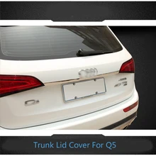 High quality stainless steel chrome trunk lid cover trim tail door molding for 2009 2010 2011 2012 2013 2014 Audi Q5