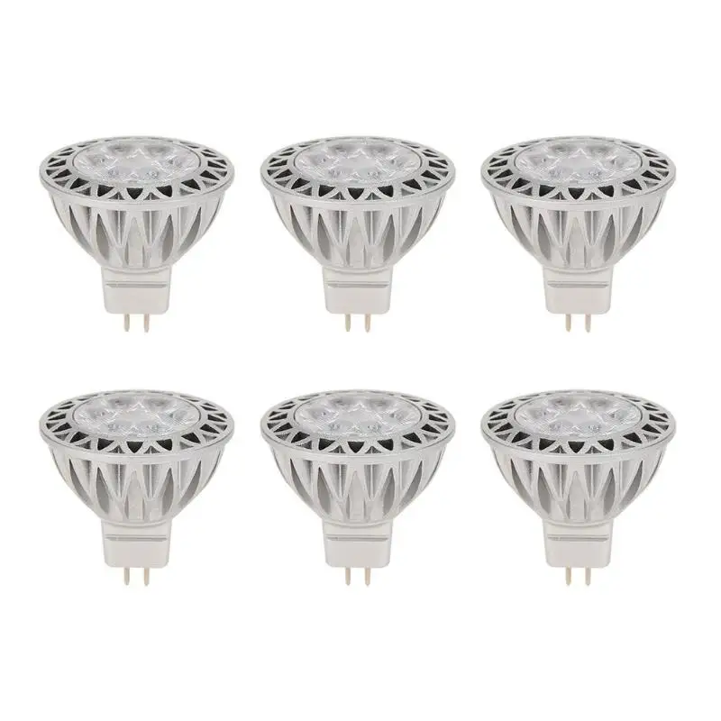 

6pcs GU4 3W 12V Mini LED Bulb 4LED Warm Light Lamp 2600K-8000K Replace Halogen Light LED Spotlight Bulb MR11