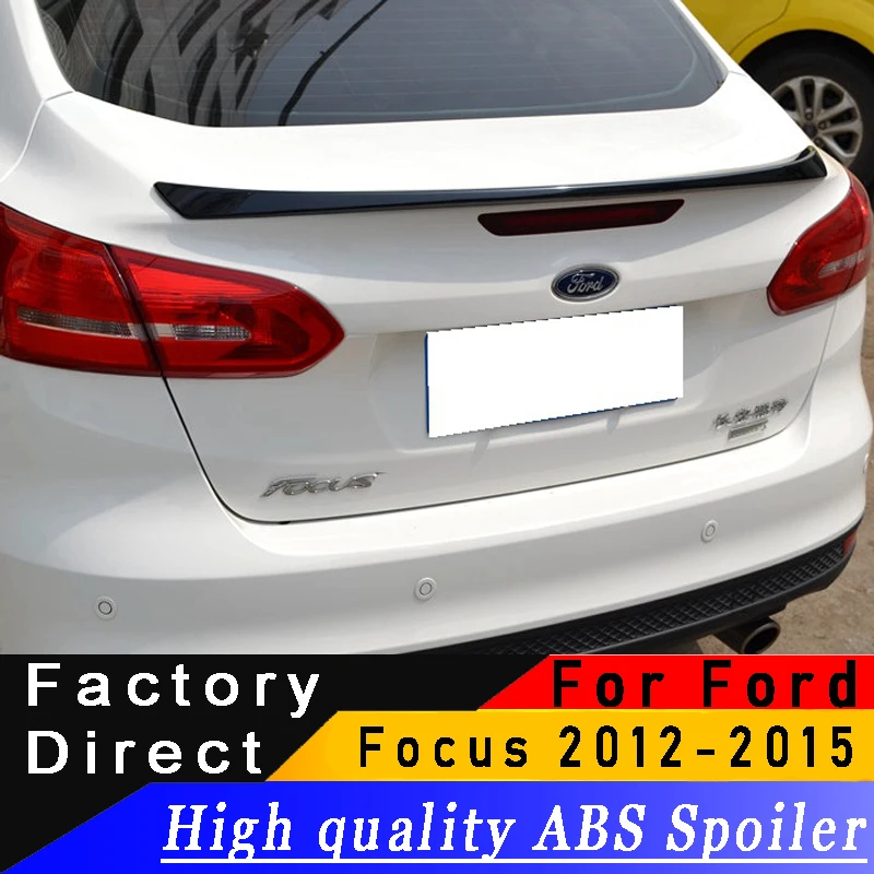 

High quality ABS rear wing spoiler For Ford Focus Sedan 2012 to 2015 rear spoiler primer DIY any color spoiler For Focus
