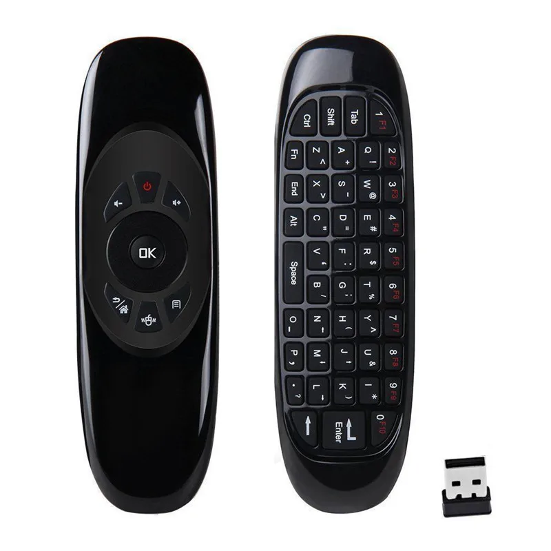 Русский Английский Португальский C120 Fly Air mouse 2,4G мини беспроводная клавиатура Пульт дистанционного управления с перезарядкой для ПК Android tv Box