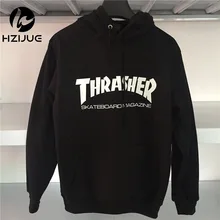 Mens marke-clothing thrasher hoodie frühjahr herbst neue mode hip hop streetwear flamme rosa sweatshirt solid pullover hoody xxl