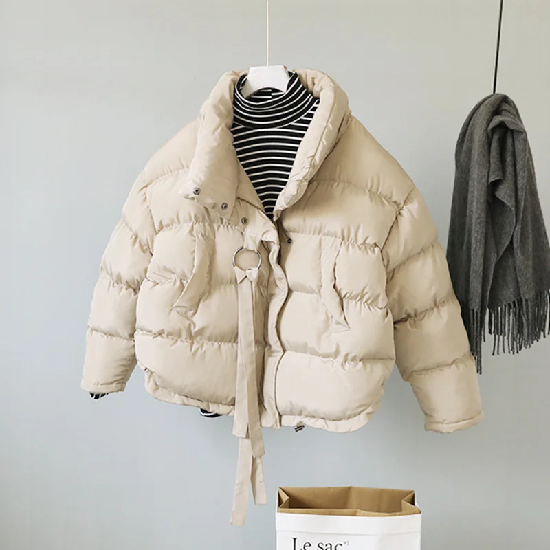 winter jacket women Stand collar thickening warm fashion casual black loose women parka plus size 2017 new