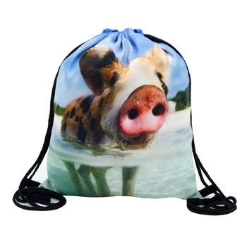 

LJL Full print Men's Women's Kids bag Teenage Drawstring Bag Shoulder School Backpack Travel Gym
