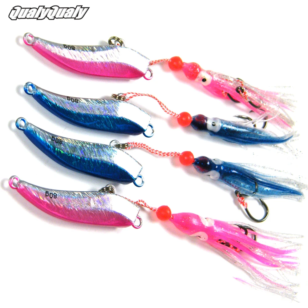 2 Pcs/Set 80g 100g Fishing Lure Rigs Saltwater Boat Deep Sea Octopus