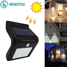 Уличный Водонепроницаемый светодиодный светильник на солнечной батарее 8/16 с датчиком движения, беспроводной светильник на солнечной энергии, садовый настенный светильник для двора, для безопасности, ночной Светильник