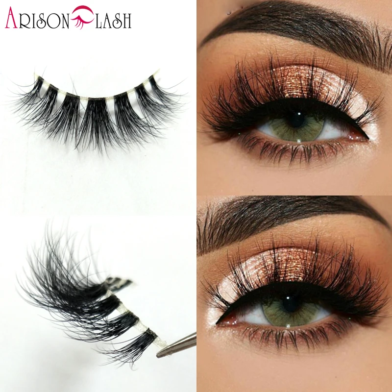 

3D Mink Full Strip Lashes Transparent Plastic Lash Invisible band Siberian Eyelashes Extension Natural Long Free Shipping