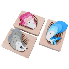 

Game Kids Toys Wood Animal Cartoon 3D Puzzle Multiplayer Puzzle Jigsaw Puzzle Early 3D Puzzle Wood Toys For Children 2018 E2984Z