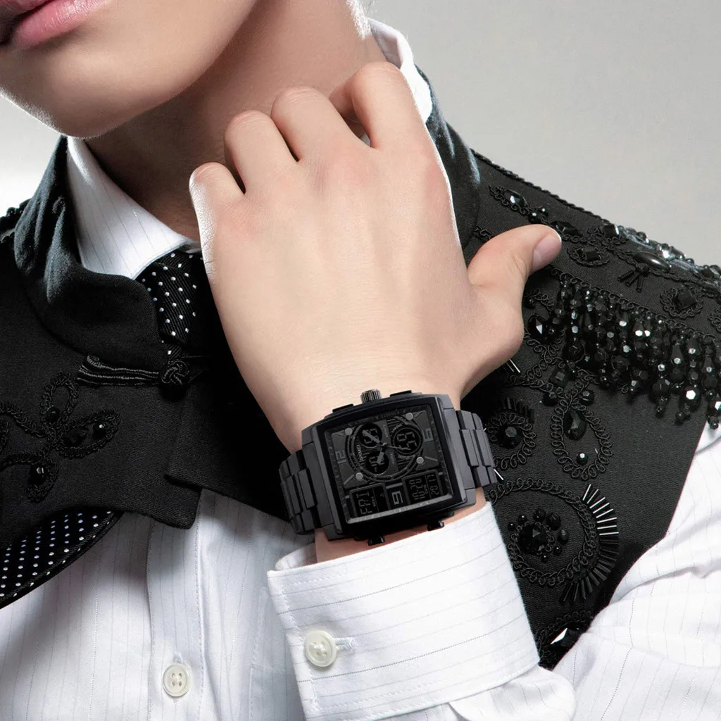 Мужские военные тактические светодиодный водонепроницаемые аналоговые Кварцевые спортивные часы электронные часы цифровые часы подарки мужские наручные светящиеся часы