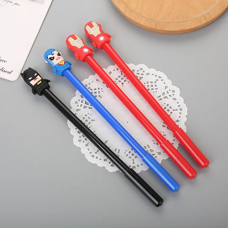 

40 pcs Creative Stationery League of Legends Silicone Head Neutral Pen Lovely Student Cartoon Pen Cartoon Character Signature