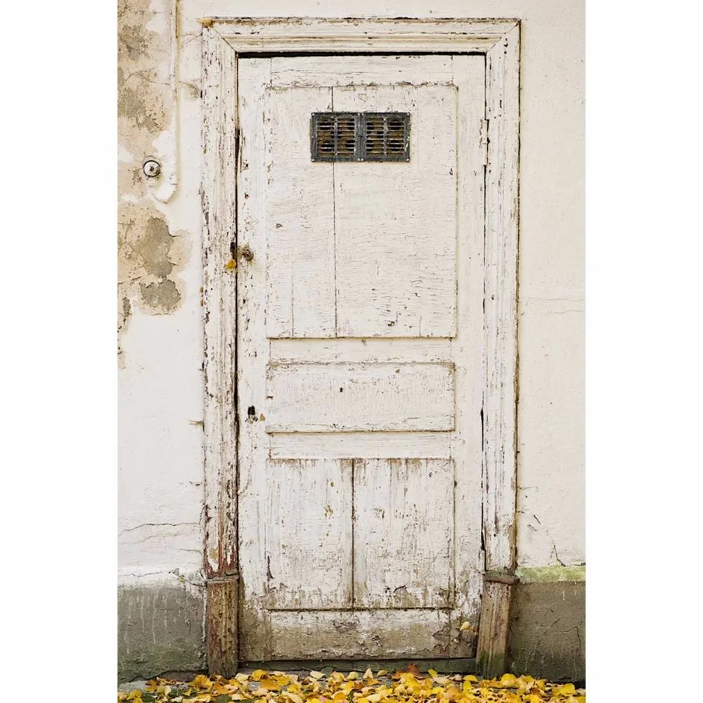 Thin fabric cloth Printed photography background old wood door backdrop