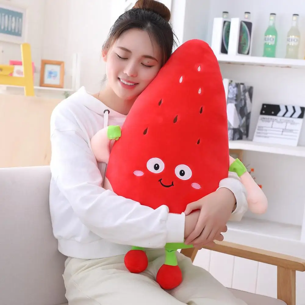 35 70 см Kawaii арбуз и клубника Плюшевые Растительные Игрушки Мультяшные милые