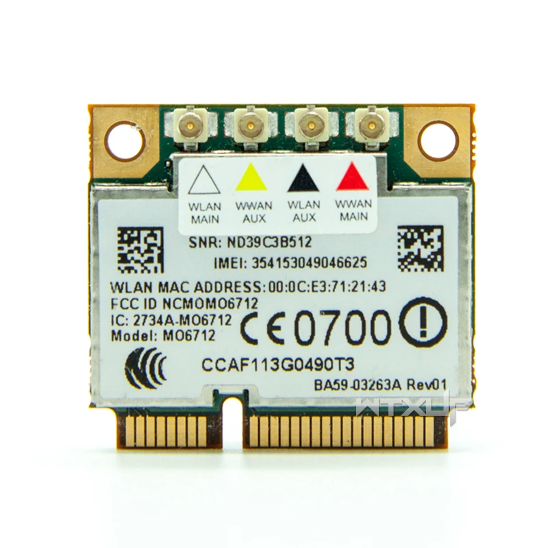 Мини PCI-E 3g модуль беспроводной WWAN Wifi Wlan карта для опции GTM671W MO6712 HSDPA gps EDGE WCDMA UMTS GSM 2 в 1 модемы