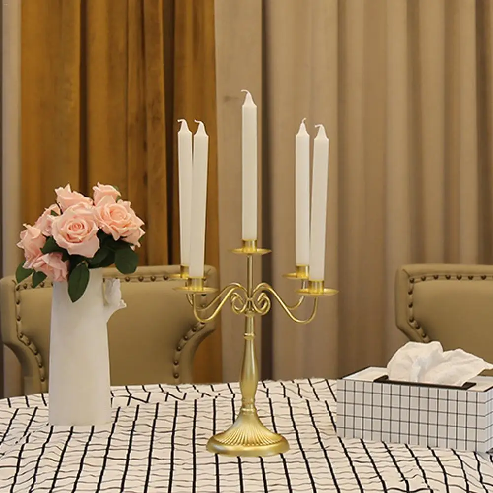 Металлический подсвечник ретро элегантный подсвечник Настольный украшение для отеля Свадьба западный ресторан ужин при свечах