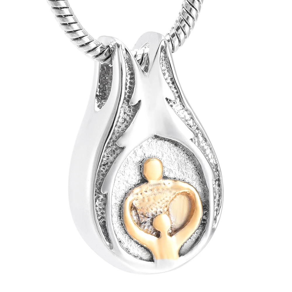 Mother and Child Cremation Jewelry Pendant Memorial Urn Necklace Ashes
