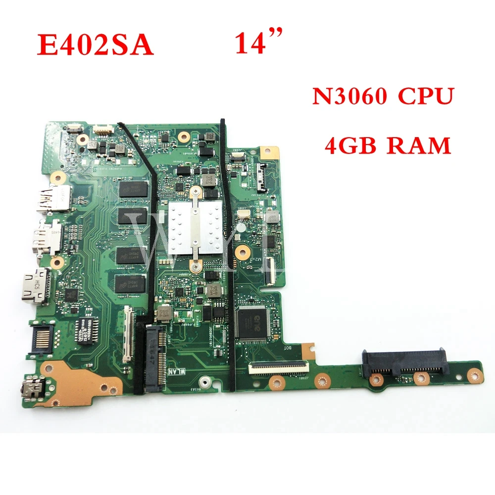 E402SA N3060 Процессор 4 Гб Оперативная память плата для ASUS E402S E502S E402SA E502SA Материнская плата ноутбука испытанная деятельность 90NB0B60-R000A0