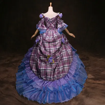 Элегантные Синие Вечерние платья Marie Antoinette с коротким рукавом для женщин на заказ