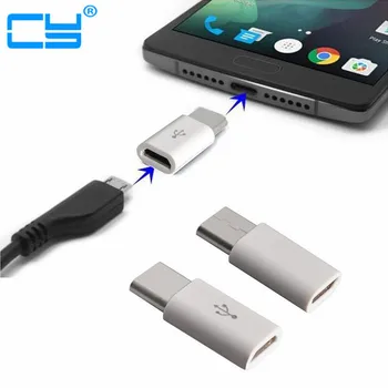 

300pcs/Lot Micro USB Female to USB 3.1 type C Male Charging Data Adapter Connector for Mobile phone