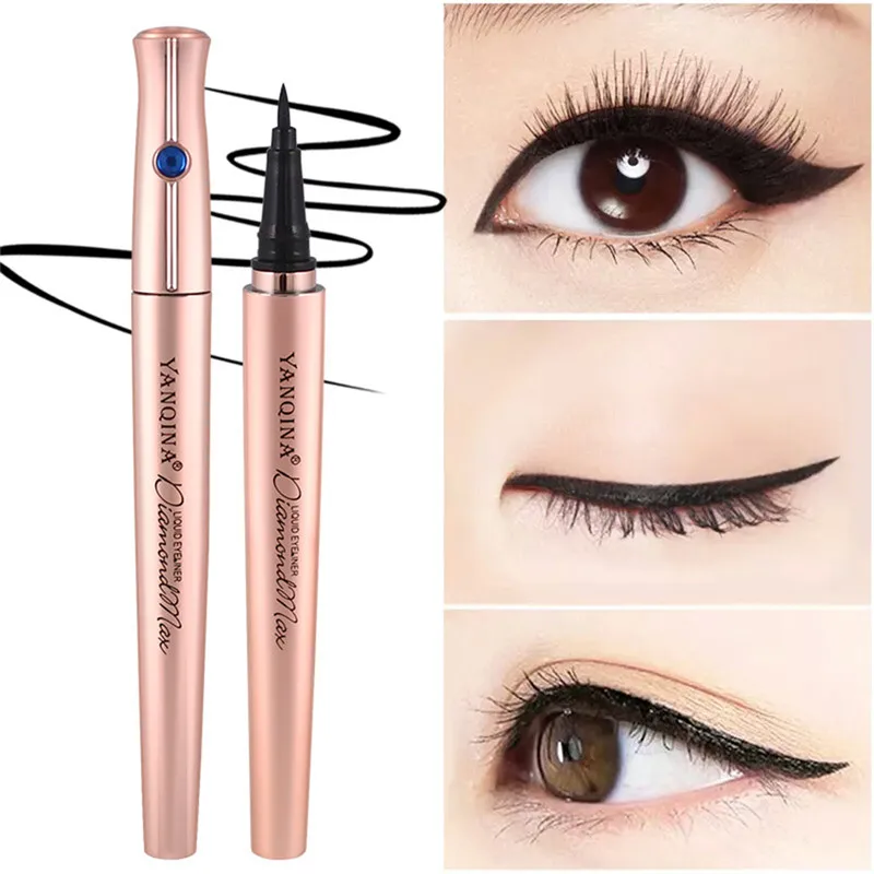 

Yanqina 2019 Brand new waterproof and sweatproof eyeliner not blooming eyeliner liquid eye makeup Quick-drying slim or thick