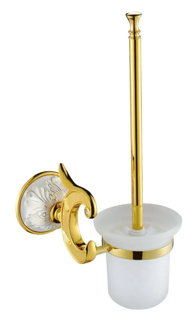 Дизайн 24 k золотой белый кристалл держатель туалетной бумаги держатель щетки