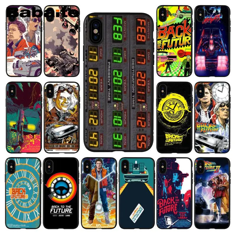 

Babaite Back To The Future Black TPU Soft Silicone Phone Case Cover for iPhone X XS MAX 6 6s 7 7plus 8 8Plus 5 5S SE XR