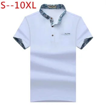

2019 New Brand New Floral Collar Men POLO Shirts Summer Style Short Sleeve Shirts Camisas Polo Plus Size S - 10XL, 1633