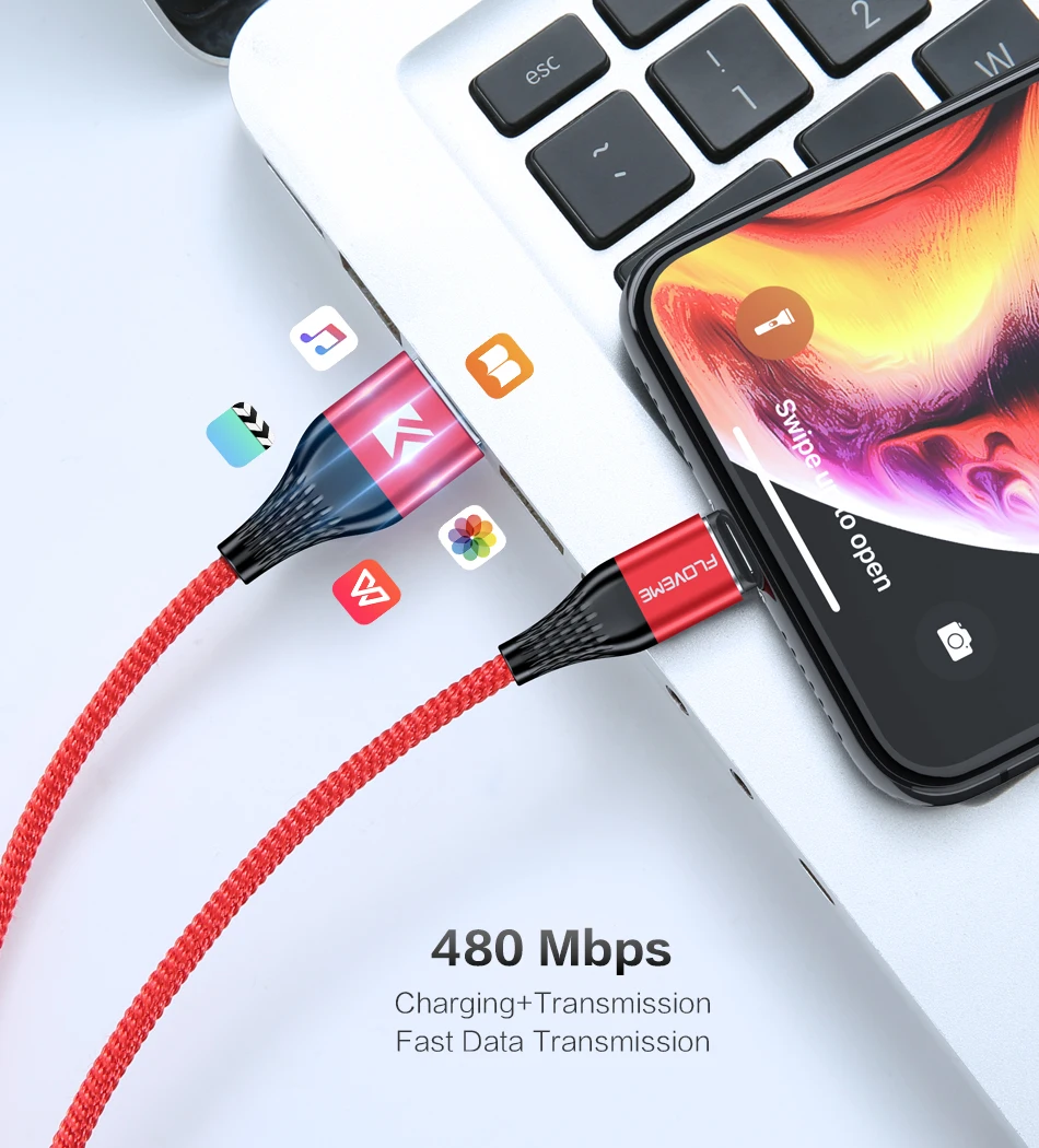 Магнитный usb-кабель FLOVEME для iPhone, Micro USB type C, 3A, кабель для быстрой зарядки для samsung, Xiaomi, huawei, usb C, кабель для зарядки