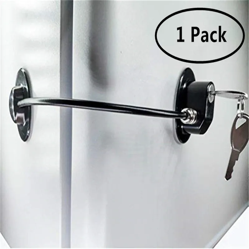 

1 pc Security Refrigerator Lock Baby Safety Lock Protection Cable Drawer Door Cabinet Cupboard Toilet Lock Plastic Locks Straps