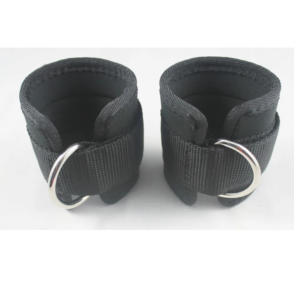 2 X Neoprene Ankle Strap Ankle Cuff Wrist Cuff with D Ring for Cable