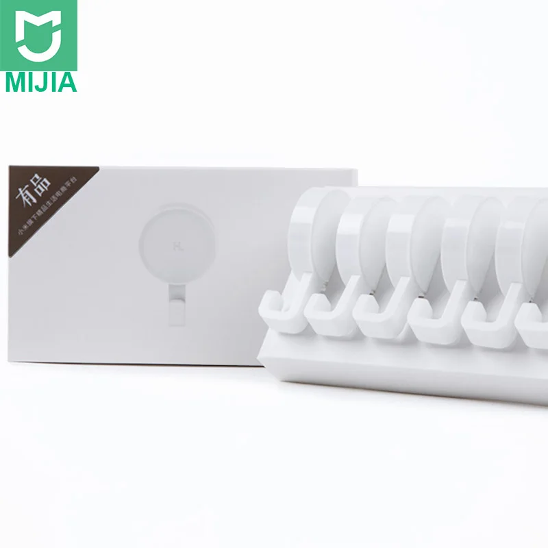 

Xiaomi Mijia HL Home Wall Hooks New Arrive 6ps/pack Little Adhesive Strong For Kirchen Bathroom Bedroom 3kg Max Load up