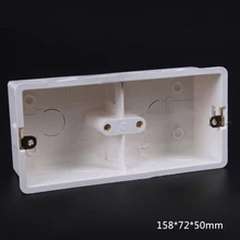 5pcs Type 86 Universal Junction Box Duplex Cassette Thickening Wall Mount Switch Socket Bottom Box 158*72*50mm