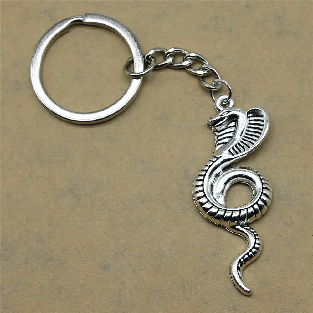 Модный брелок змеиная рептилия брелок Gecko брелок для ключей ручной работы DIY Мужская Ювелирная сумка очаровательный подарок для бойфренда - Цвет: Cobra