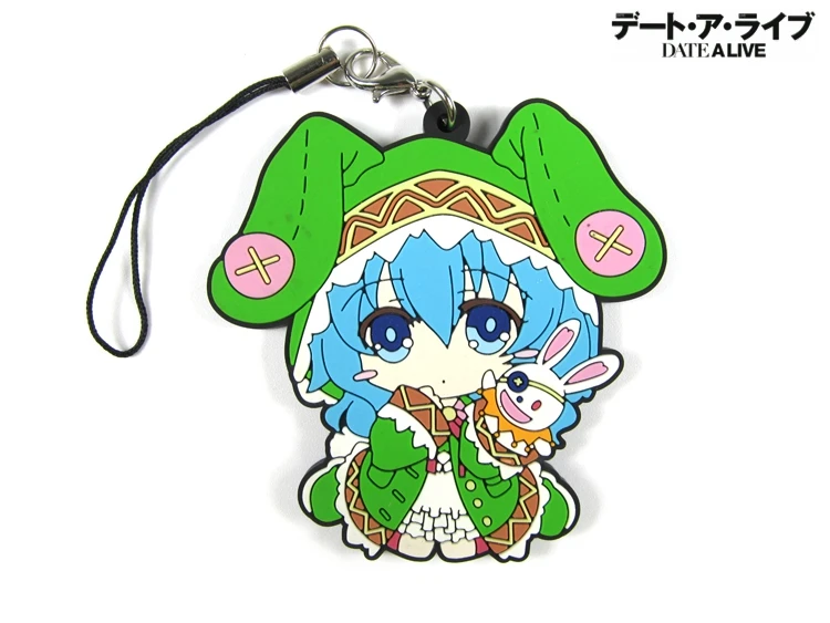 

DATE A LIVE Yoshino Action Figure Anime Model Rubber Mobile Phone Keychaon Pendant Christmas Toys for Gifts 6cm