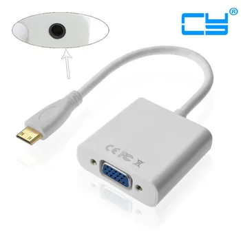 

Type C Mini HDMI Input to VGA Female Output with 3.5mm Audio Adapter for Tablet & Mobile Phone & Projector Monitor