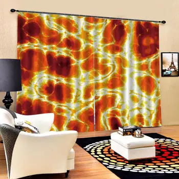 

European 3D Curtains angel design Curtains For Living Room Bedroom golden curtains fire curtain