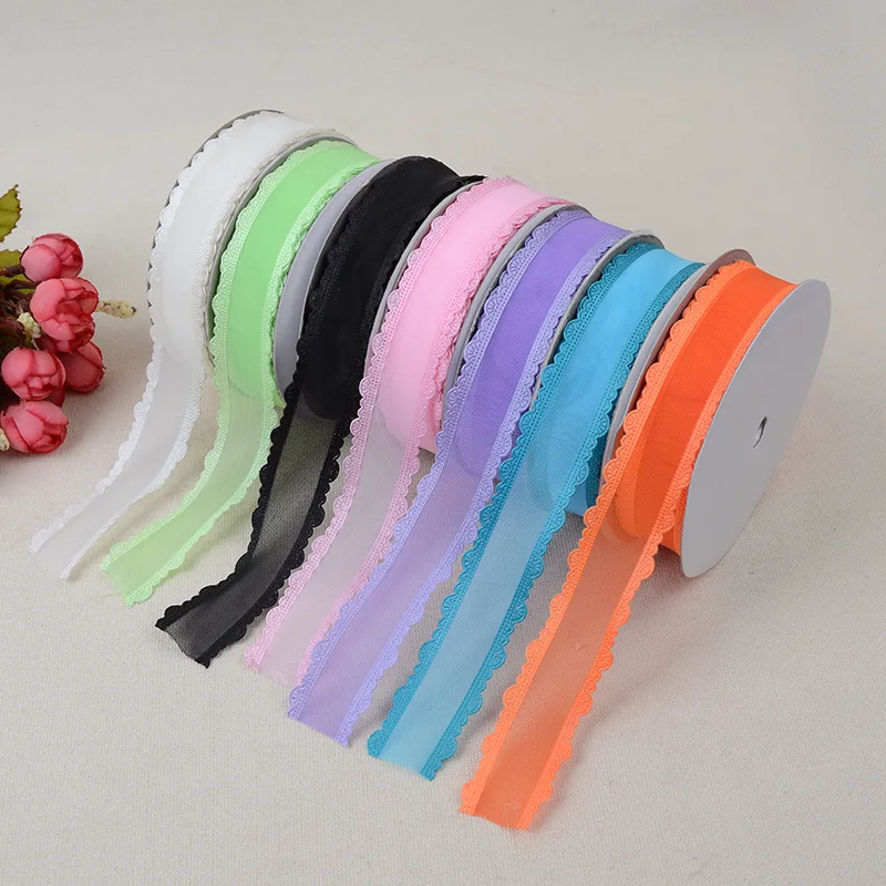 

Hot Boutique Pure Color Yarn Bandwidth 2.5cm Lace Garment Webbing Fashion Table Cloth Lace Weaving Clothing Decoration Belt