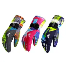 Новые непромокаемые лыжные перчатки ветрозащитные сноубордические перчатки зимние спортивные перчатки для рук флисовые теплые лыжные перчатки