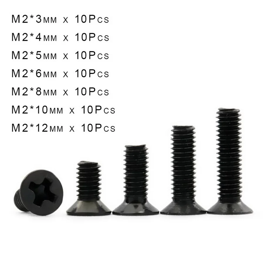 30pcs Screw Nylon Black Flat Head Machine Screw Countersunk Plastic Phillips Cross Recessed Head Metric Bolts M2.5 M3 M4 M5 - Size: M5, Length: 30mm