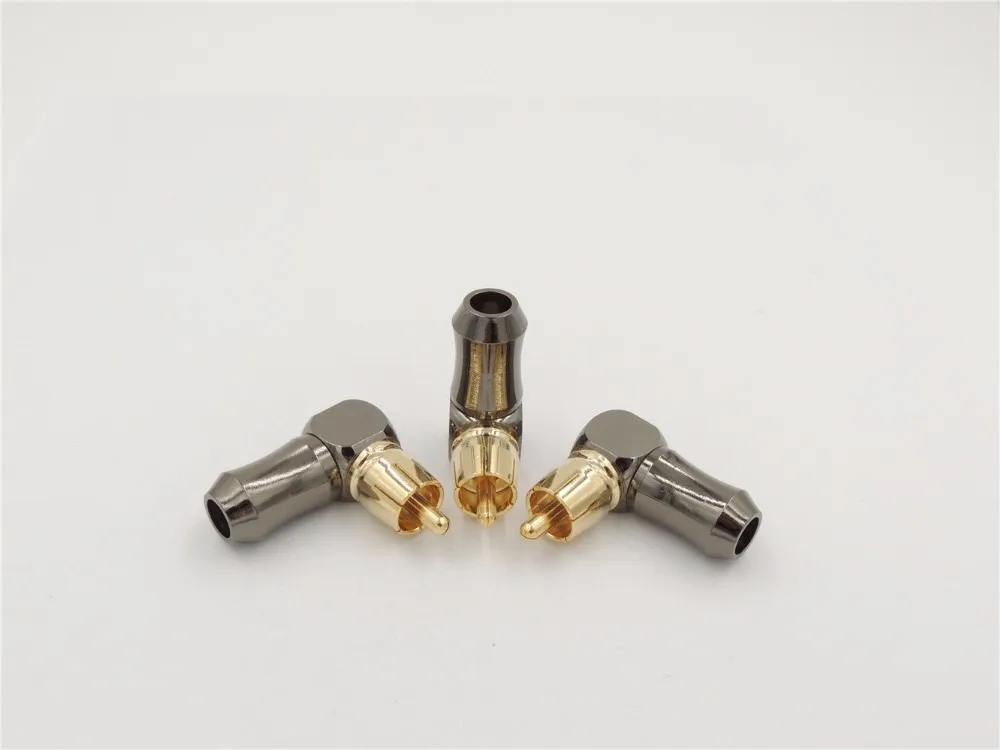 

Brass RCA Right Angle Male Audio Connector Soldering AV Adapter 90 degree L Shape Diy Adapter Jack