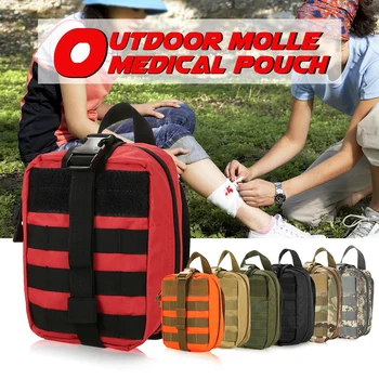 

Outdoor Molle Pouch First Aid Kit Tactical Medical Pouch Survival Utility Bag for Backpack Vest Emergency Responder Medic Bag
