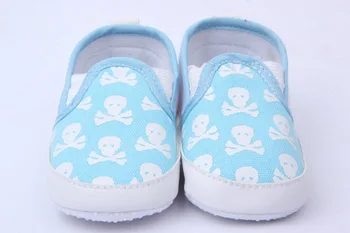 

Infant Baby Boy Girl Toddler Shoes Kid Skull Soft Sole Anti-Slip Prewalker Shoes New
